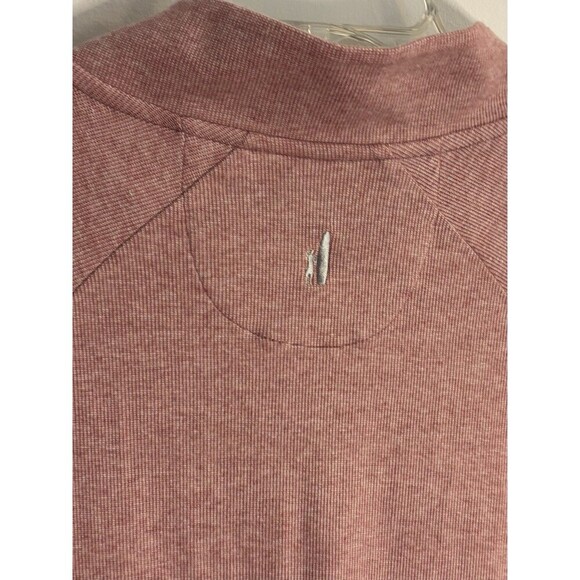 JOHNNIE-O Men's Whaling Henley Pullover XL Malibu Red Snap Sweater Lightweight - Picture 8 of 11